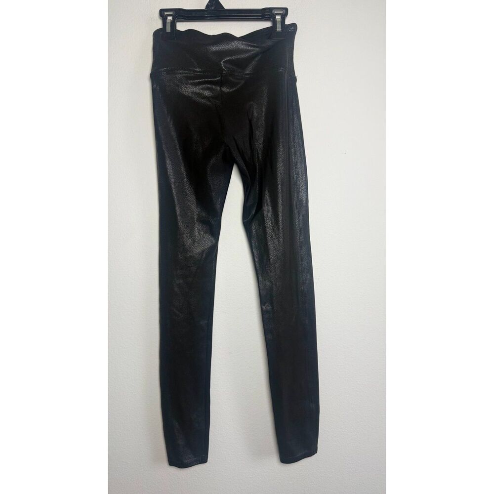 SPANX Faux Leather Leggings Women’s Medium Black Textured High Rise Skinny